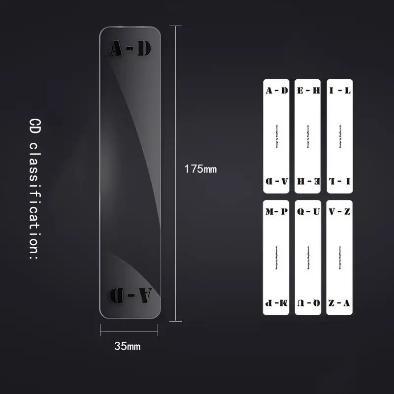 6 шт./пакет прозрачные акриловые карты горизонтальный/вертикальный сортировочные карточки для компакт-дисков/LP виниловых аксессуары LX9A