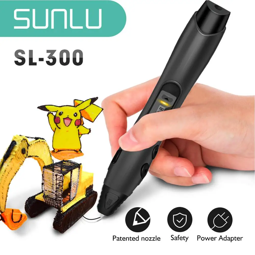 

3D Drawing Pen for Children With 100M Coloful PLA Filament SL-300 3D Printing Pens For Children Explore Brains 3D Pen New Set