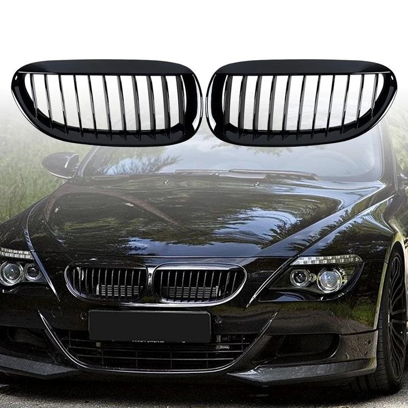 E63 решетка для гриля Передняя вытяжка Замена BMW E64 6-Series 2DR 2004-2010 (глянцевый черный)