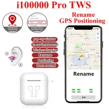 I100000 Pro TWS изменить имя+ gps позиционирование беспроводной Bluetooth наушники smart sensor pk i90000 pro i100000 TWS