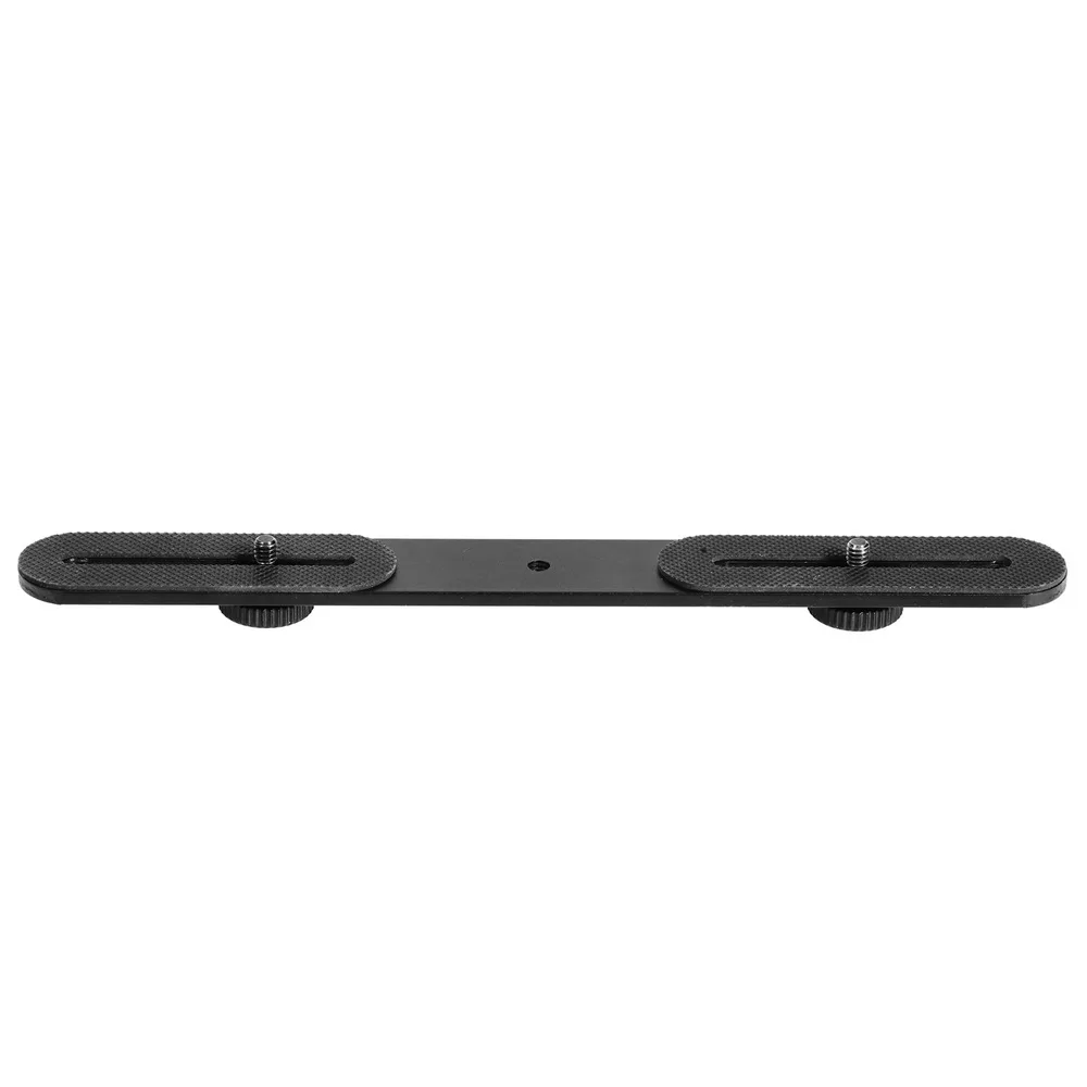 

Universal Dual Flash Bracket Mount Holder Flash Bracket Hot Shoe Bracket Mount with 1/4 Screw for Tripod DSLR Camera Accessories