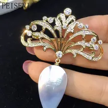 PEISENI серебро 925 ювелирные изделия жемчужные броши натуральная морская жемчужина ювелирные изделия Броши для женщин оптом