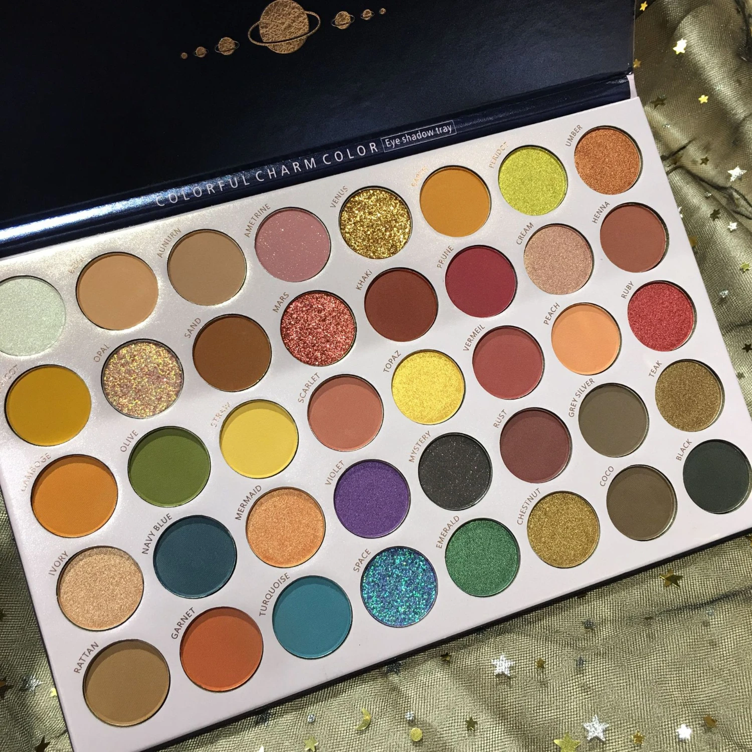 

40 Colors Reversal Planet Glitter Eyeshadow Palette Makeup Kit Matte Shiny Eyeshadow Pallete Waterproof Pigmented