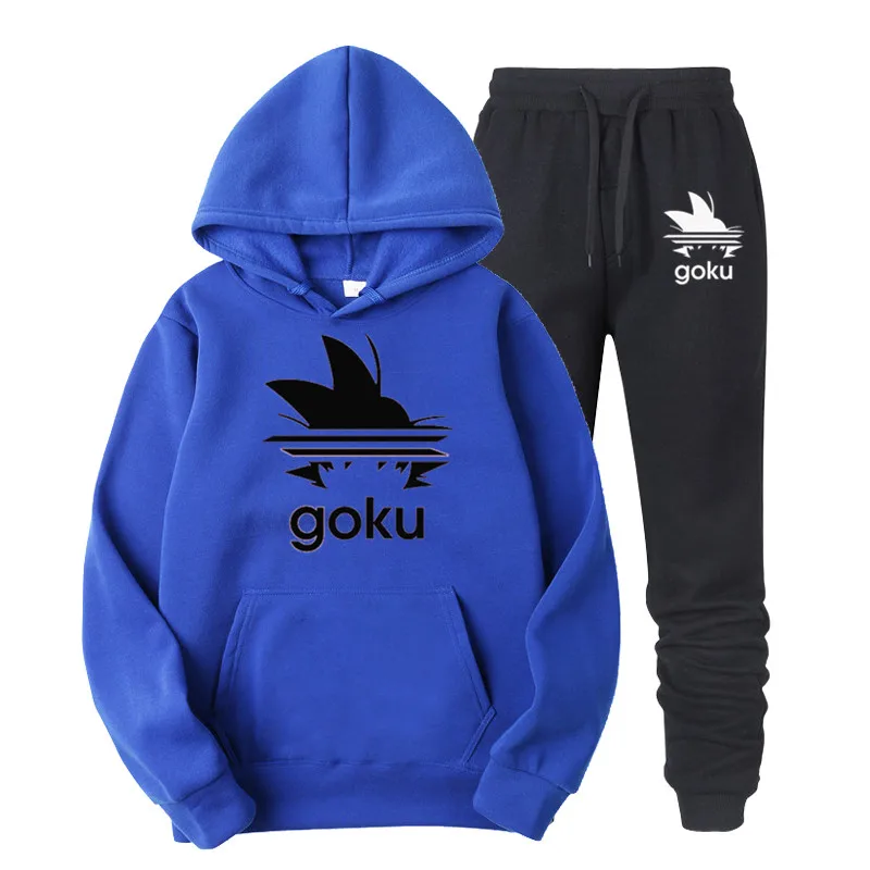 9 Goku мужские наборы дропшиппинг толстовки+ брюки Harajuku оптом спортивные костюмы повседневные толстовки спортивный костюм спортивная одежда плюс 3XL - Цвет: 9