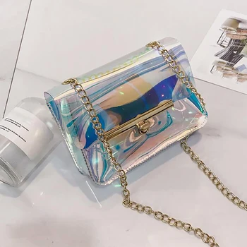 

Women Crossbody Bags 2020 Fashion Laser Bags Fashion Women Korean Style Shoulder Bag Messenger Pu Waterproof Beach Bag