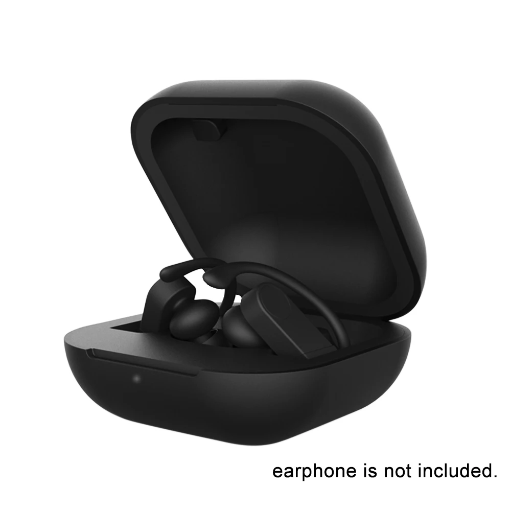 Силиконовый защитный чехол TWS чехол для наушников совместимый с Beats Powerbeats Pro гарнитура беспроводной защитный чехол для наушников - Цвет: Черный
