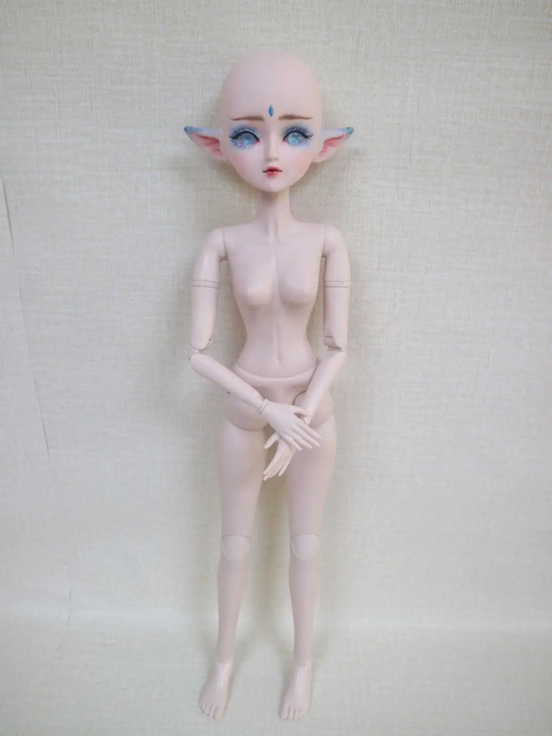Индивидуальные BJD куклы эльф кукла DIY пластиковая кукла 24 шарнира шарнирная кукла 58 см - Цвет: nude doll 2