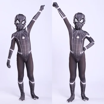 

2020 Kids black Spider Peter Parker Cosplay Costume halloween man costumes for kid spider suit anime costume
