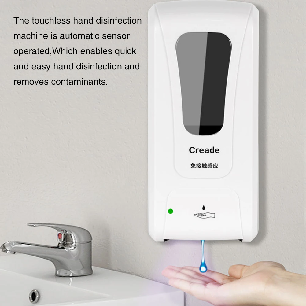 

1000ml Hotel Office ABS Automatic Kitchen Easy Install Infrared Sensor Wall Mounted Soap Dispenser Large Capacity Home Bathroom