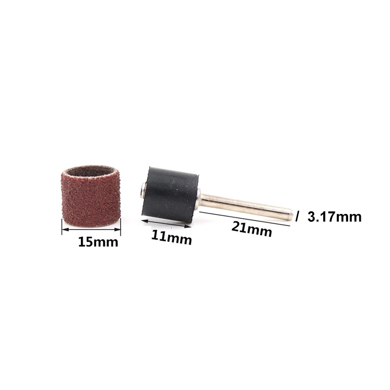 102pcs Grit Sanding Paper Drum Kit with 3.2mm Sandpaper Mandrels Mini Drill Accessories for Dremel Nail Drill Rotary Tools
