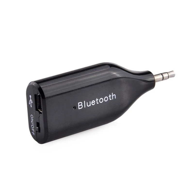 Мини bluetooth-трансмиттер автомобильный комплект 3,5 мм Aux гарнитура громкой связи динамик Bluetooth музыкальный приемник аудио адаптер MP3 fm-передатчик - Цвет: Черный