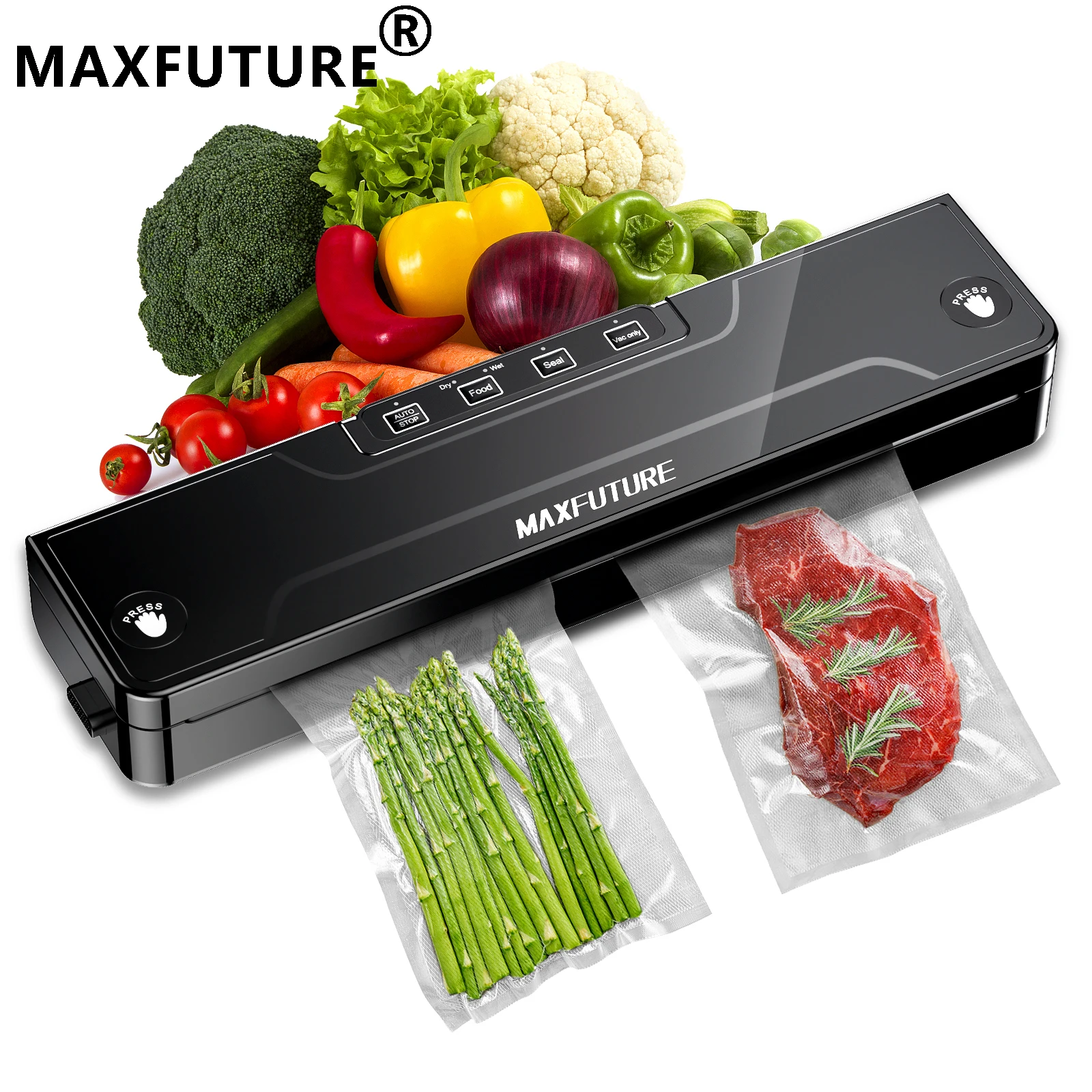 

MAXFUTURE Vacuum Sealing Machine Food Bags Packing for Home Kitchen Storage with Free Vacuum Bags Sous Vide Vacuum Sealer