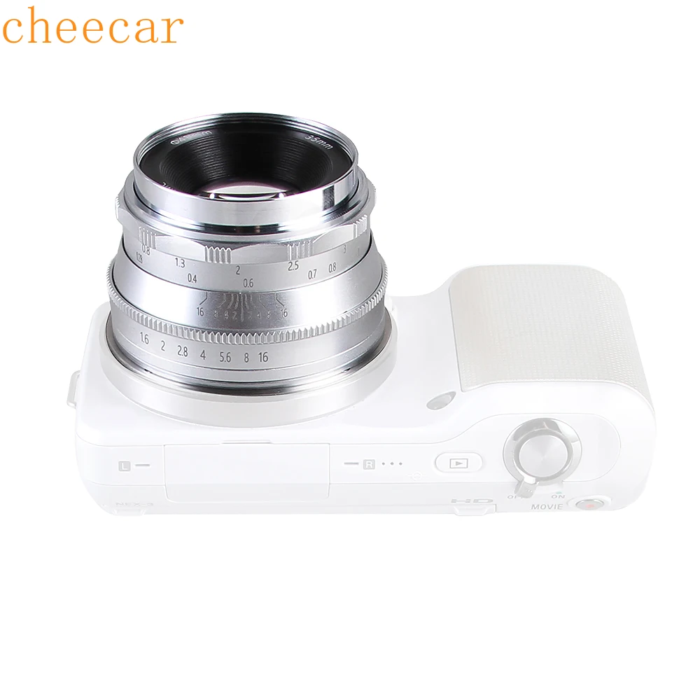 Cheecar-35mm f1.6 ручная APS-C prime без отражателя камера ручная фокусировка объектива, для eos-m, для sony-e, для fuji-x, для M4/3