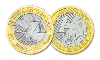

Brazil 1 BRL Commemorative Coins Latin South America Original Coin Good Condition Collection unc