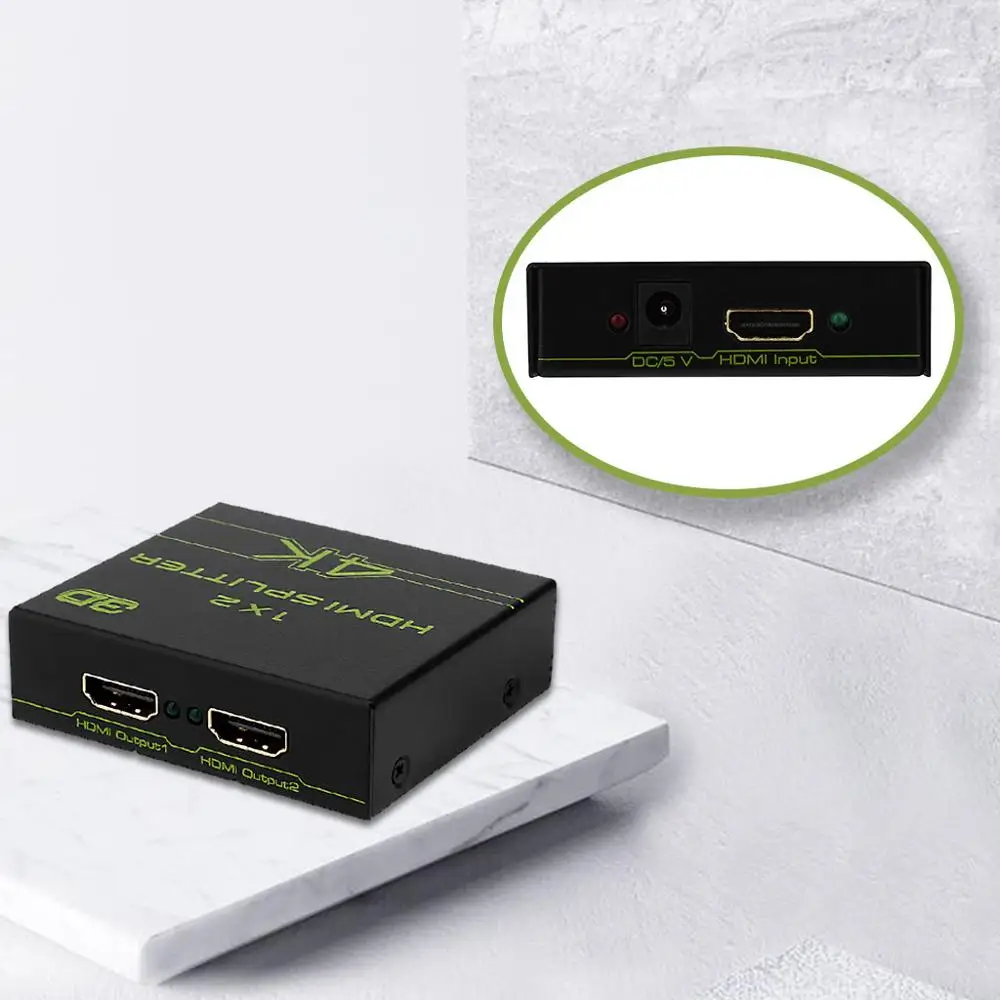 4K HDMI сплиттер 1 в 2 Выход HDMI усилитель с адаптером питания поддерживает 3D 4K 30HZ для sony PS3/PS4#822