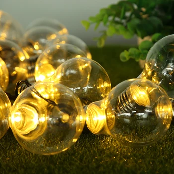 

8m 30 LED Solar Light Bulbs String Garden Wedding Garlands Fairy Lamp Chain Waterproof Party