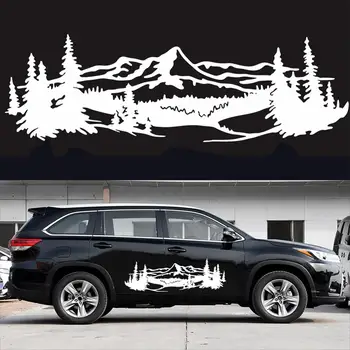

2Pcs 50*150cm Auto Mountain Tree Forest Decal DIY Vinyl Graphic Sticker Decoration Accessories Decal Stickers For Car