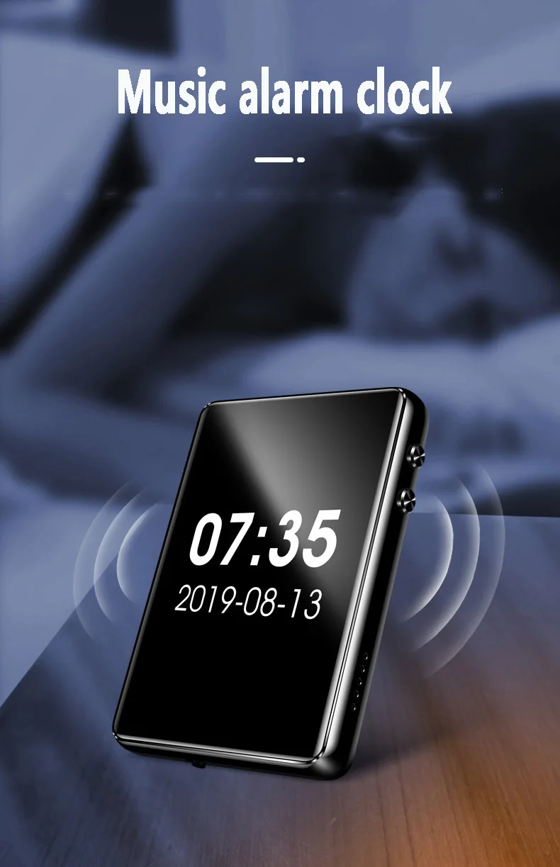 Bluetooth 5,0 MP3-плеер 2,4 дюймов полный сенсорный экран со встроенным динамиком электронная книга запись радио и воспроизведение видео будильник