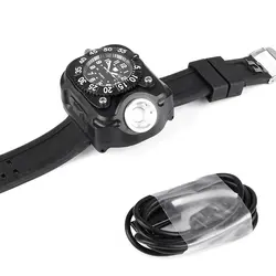 ABSS-многофункциональные наручные часы лампа на запястье светодиодный фонарик перезаряжаеый ночник с разъемом USB беговые часы свет