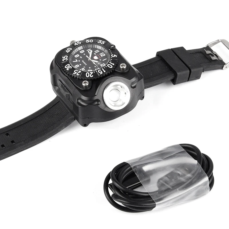 

ABSS-Multifunction Wrist Watch Lamp Wrist Led Flashlight Usb Rechargeable Night Running Watch Light
