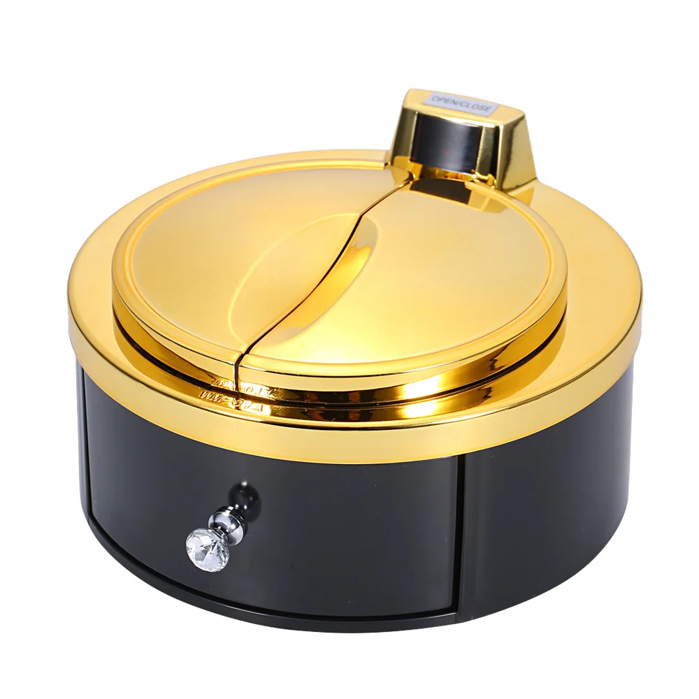 Мини мусорные контейнеры Smart sensor мусорная корзина офисная коробка для хранения настольная мусорная корзина пепельница украшение стола Интеллектуальная Индукционная коробка - Цвет: Gold