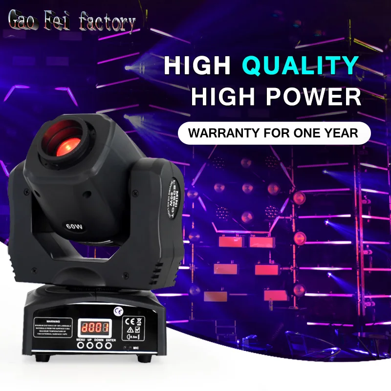 

moving head led 60w DJ Spot Light 60W gobo projector super bright LED DJ bar disco light