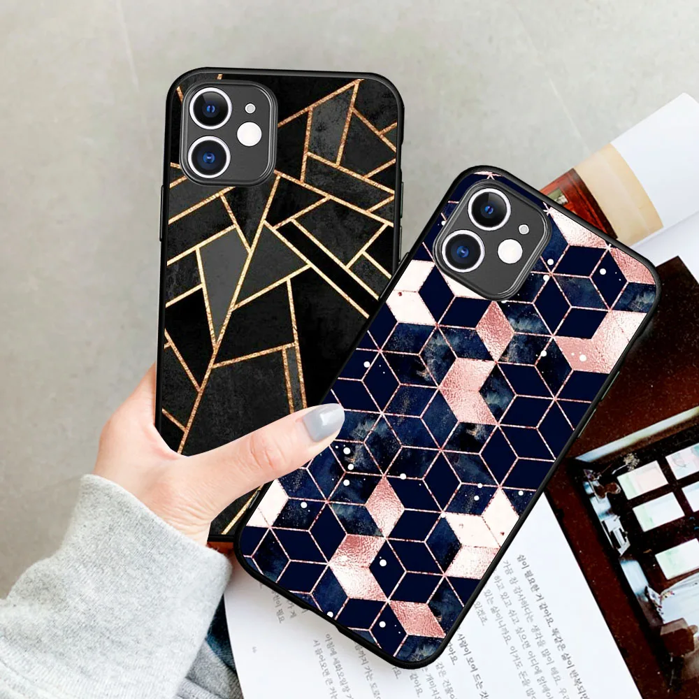 

2020 Marble Pattern Soft silicone Case For iPhone 8 7 6 6S Plus XR 10 11 Pro max X XS Max 5 5S SE Black TPU phone Case