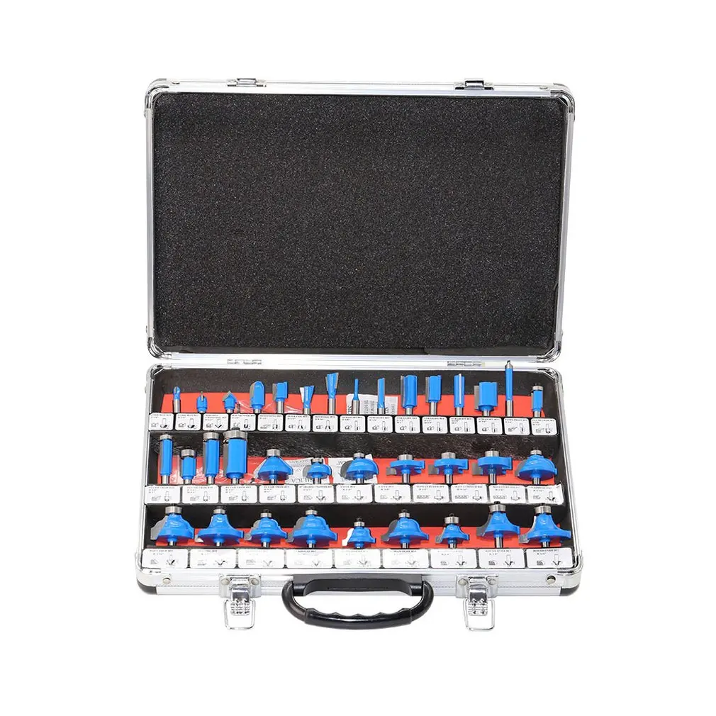 

35-Pieces Milling Cutter Set Trimming Machine Woodworking Milling Cutter Head Set Milling Cutter Set