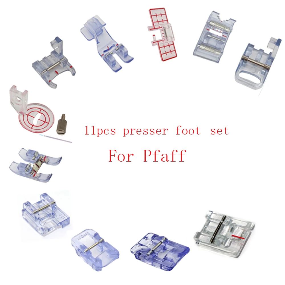 

11 pcs presser foot set for Pfaff sewing machine Join & Fold Edging Foot Roller Presser Foot PIPING FOOT gear PFP-011