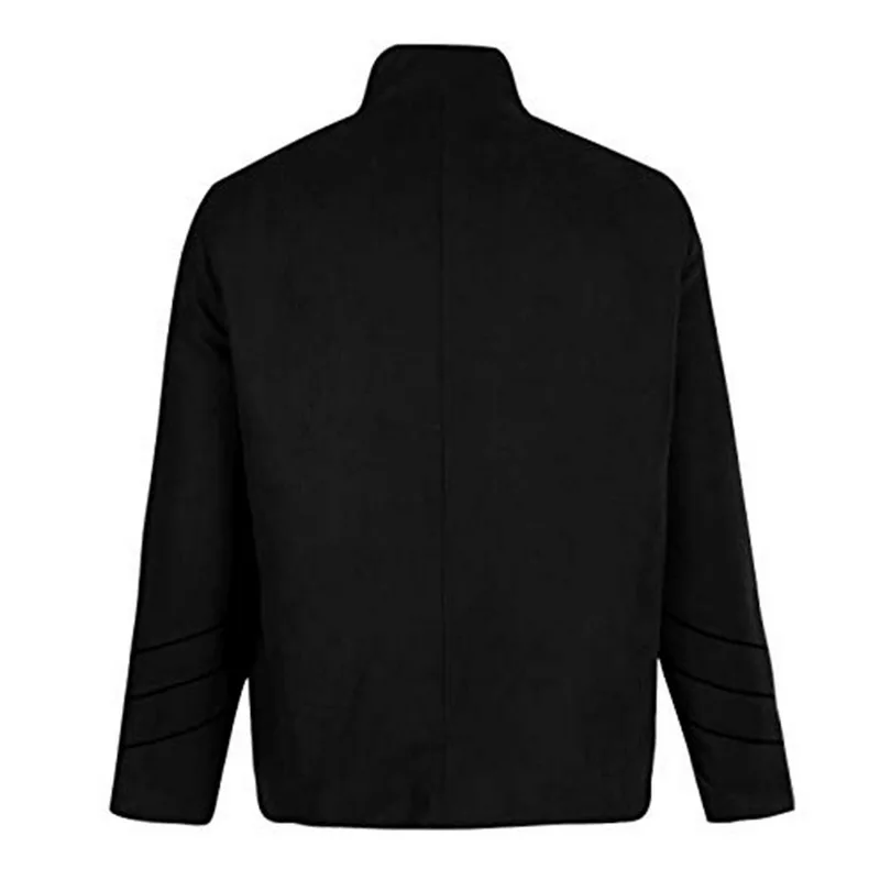 Винтажный однотонный мужской Готический пиджак в стиле стимпанк, туника, рок-платье, Униформа, Мужской винтажный костюм в стиле панк, металлический военный пиджак, верхняя одежда