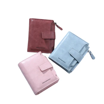 

Men Women Unisex PU Leather Small Coin Purse Soft Solid Clutch Square Wallet Card Key Ring Pouch Gifts Zipper Storage Bags