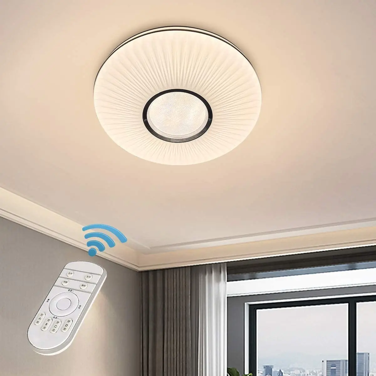 Ganeed Led Brightness Adjustable Ceiling Light With Remote 30w 15.7