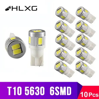 

10Pieces ultra LED T10 W5W 194 168 motorcycle Turn Signals Clearance Readling led lamp for auto smd led 5630 hlxg super bright