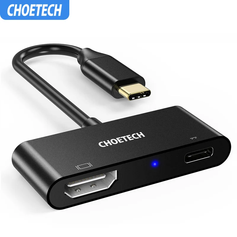 

CHOETECH USB C to HDMI Adapter With Type C PD Charging Port Supports 4K@60Hz For Samsung Galaxy S9 Plus 2017/2016 MacBook Pro