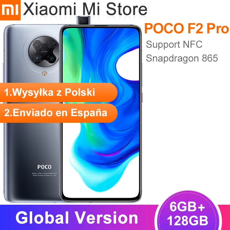 Глобальная версия смартфона Xiaomi POCO F2 Pro 6 ГБ 128 Snapdragon 865 NFC 64MP + 20MP камера 4700 мАч