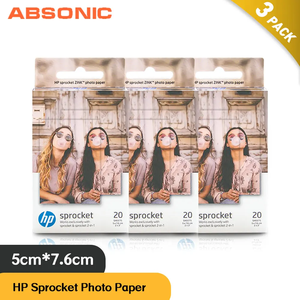Оригинальная фотобумага с липкой основой для HP Zink(R) специально портативного