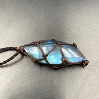 Cristal naturel Labradorite pierre pierre précieuse ornement pierre de lune Sunstone ornement Divination méditation spirituelle bijoux ornement 6