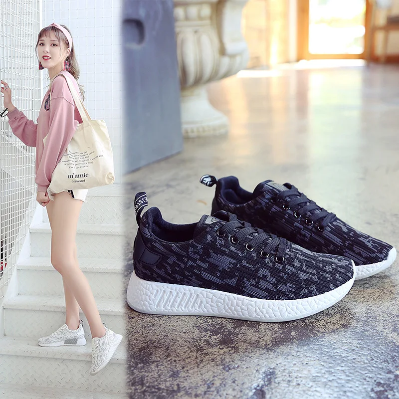 

Spring/Autumn 2020 Flat Shoes Women Sneakers Women Camouflage Breathable Lace-up Ladies Shoes Platform Casual Zapatos De Mujer