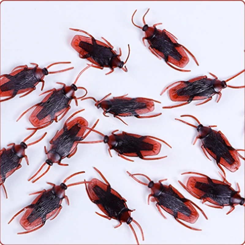 cockroach 20 шт. Забавные игрушки бутафорский таракан сороконожка Хэллоуин украшения шутка приспособление для розыгрыша забавная Новинка имитация поддельный игрушечный таракан - Цвет: cockroach
