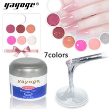 Yayoge construtor gel em uma garrafa uv led gel unha polonês para extensões do prego geléia grossa polygel para unhas arte manicure embeber fora(China)