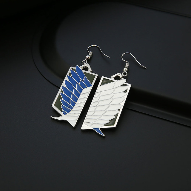 Attack On Titan Drop Earring серьги Attack Wings Shingeki Cosplay Dangle Earrings For Women Girl Ear Jewelry