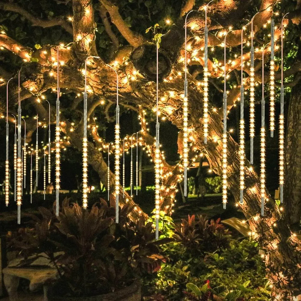 8Pcs/set LED Meteor Shower Lights 30/50CM Waterproof Xmas Decoration Light Falling String Lights for Wedding Christmas Light D30