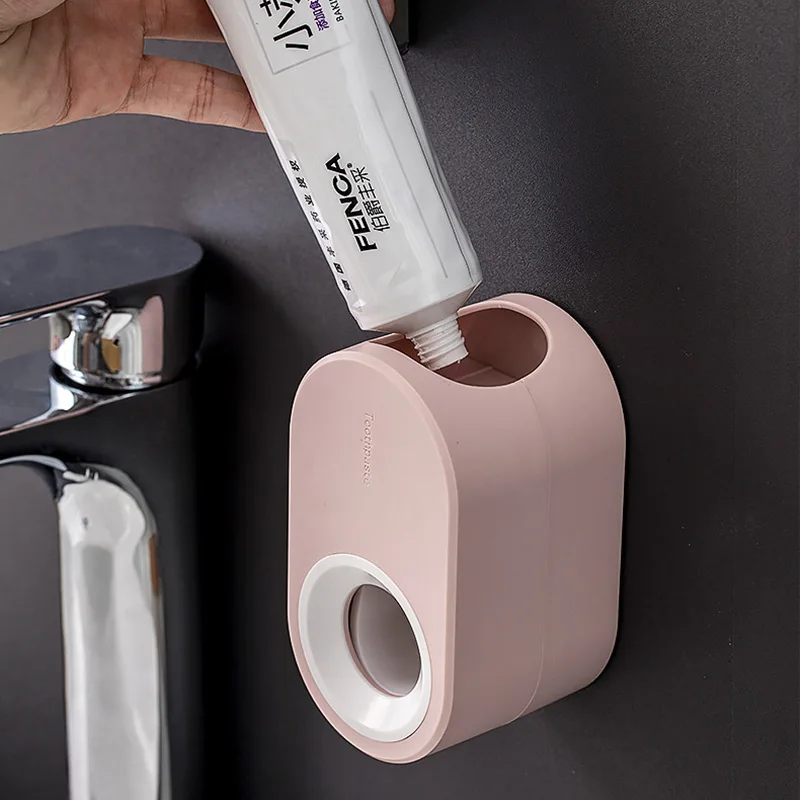 ONEUP Plastic Automatic Toothpaste Dispenser Wall-mount Toothpaste Tube Squeezer Home Portable Lazy Holder Bathroom Accessories