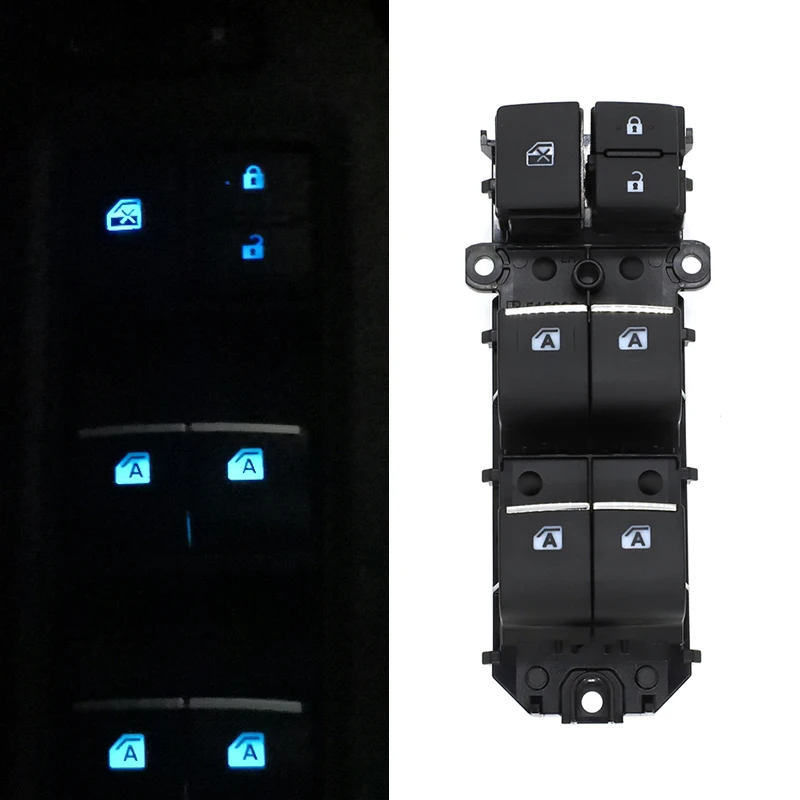 Car Styling Lighted LED Power Single Window Switch For Toyota RAV4 RAV 4 2019 2020 Left Driving