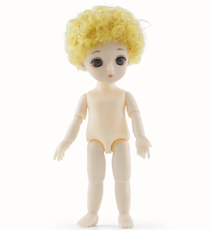 16 см BJD голые куклы 13 подвижные шарнирные 1/8 куклы игрушки Детские куклы обнаженные женщины тела Куклы Игрушки для девочек подарок длинные/завитые волосы - Цвет: K