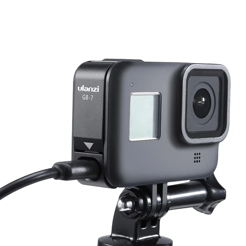 Protetora para Herói Porta de Carregamento Acessório para Gopro8 Ulanzi Capa Preto Bateria Case Tipo-c Adaptador Vlog Mt-09 G8-7 8 - Image 3
