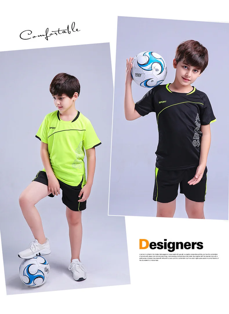Футболка для бега для фитнеса и футбола, шорты, детский спортивный костюм для бега, детский спортивный костюм, спортивный костюм, спортивная одежда
