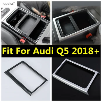 

Lapetus ABS Carbon Fiber Look / Matte Accessories For Audi Q5 2018 - 2020 Front Seat Central Water Cup Holder Panel Cover Trim