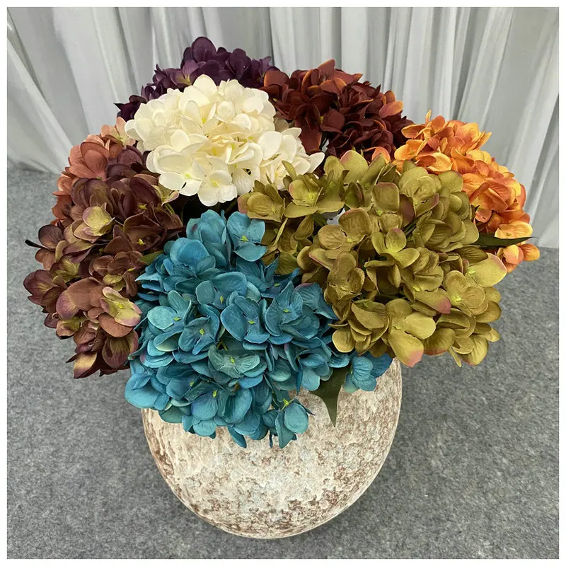 

5 Pieces / Set Artificial Hydrangea Wedding Flower Branch Flower Head Wedding Decoration Birthday Party Embellishment