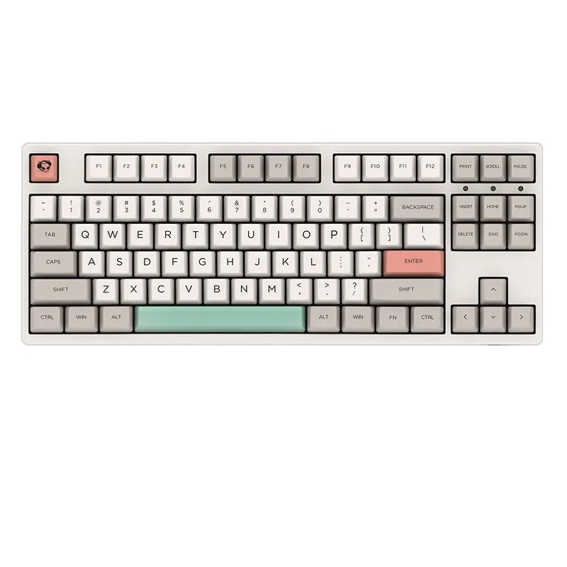 Проводная Механическая клавиатура AKKO 3087-9009 в стиле ретро с 87 клавишами Cherry MX Switch Anti-Ghosting usb type-C, игровая клавиатура с поддержкой Макросъемки